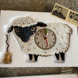 ALLEN DESIGNS BLACK SHEEP WALL CLOCK